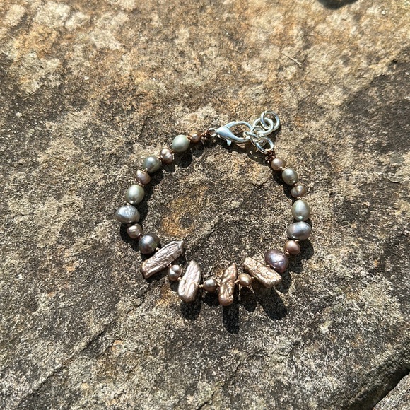 Champagne pearl bracelet - Picture 3 of 5